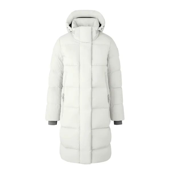 Women’s Mid-Length White Duck Down Winter Jacket: Warm & Stylish