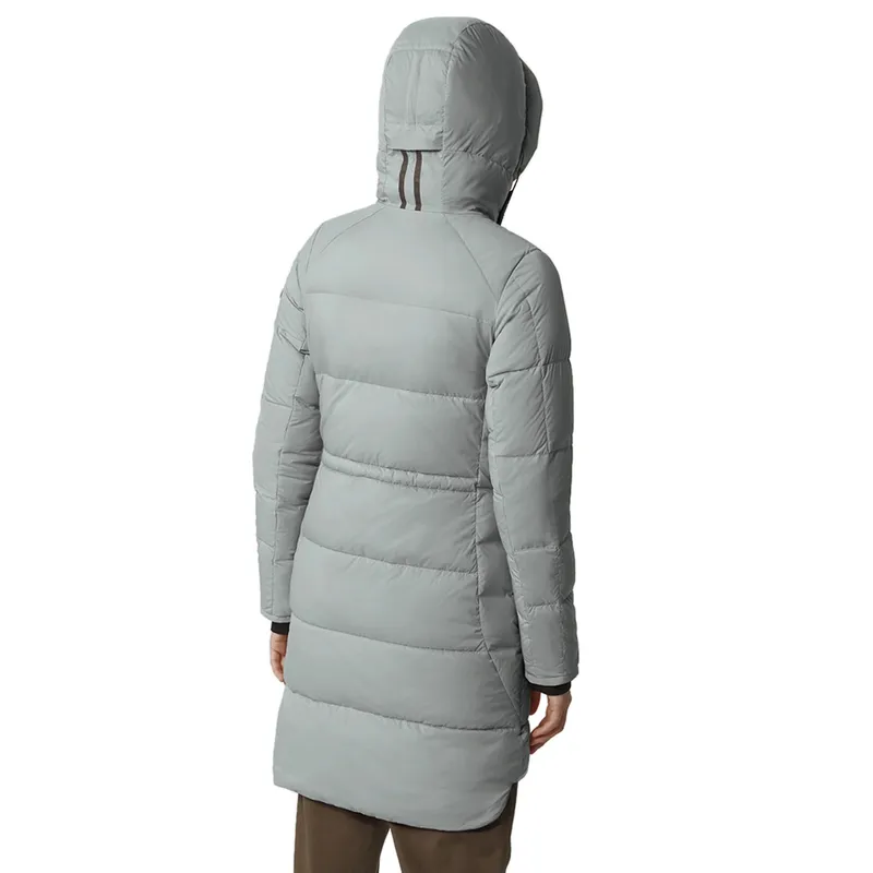 Newest Style Long Sleeve Bubble Puffer Jackets for Women: Navy Blue Shiny Quilted Winter Jackets