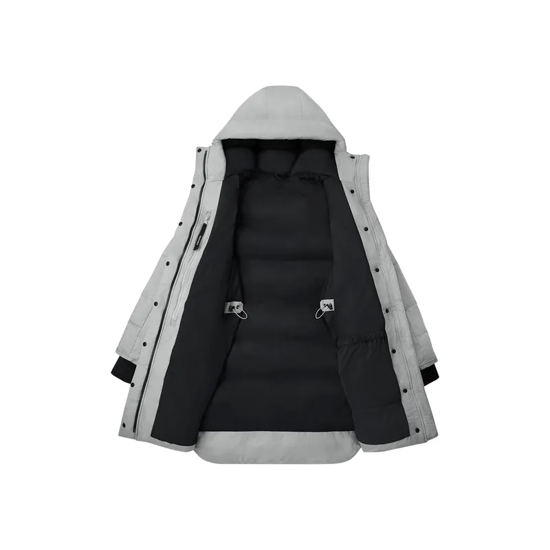 Newest Style Long Sleeve Bubble Puffer Jackets for Women: Navy Blue Shiny Quilted Winter Jackets