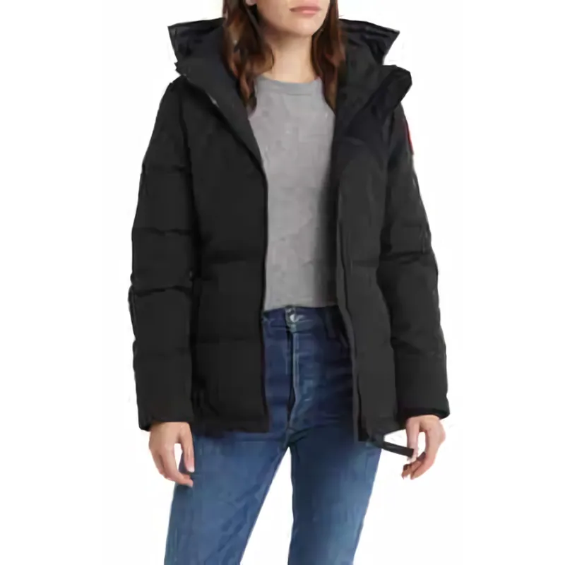 Newest Style Long Sleeve Bubble Puffer Jackets for Women: Navy Blue Shiny Quilted Winter Jackets