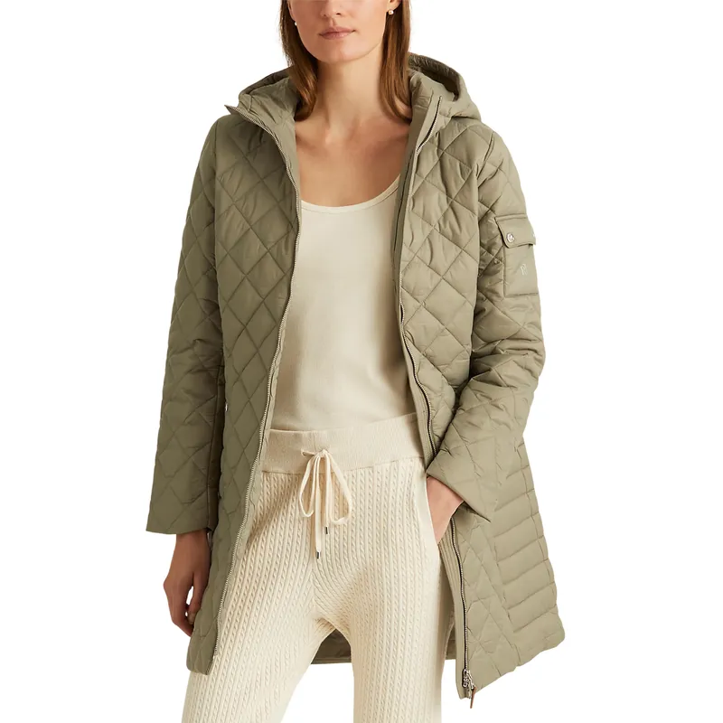 Quilted Down Fill Hooded Puffer: Stylish and Warm Outerwear