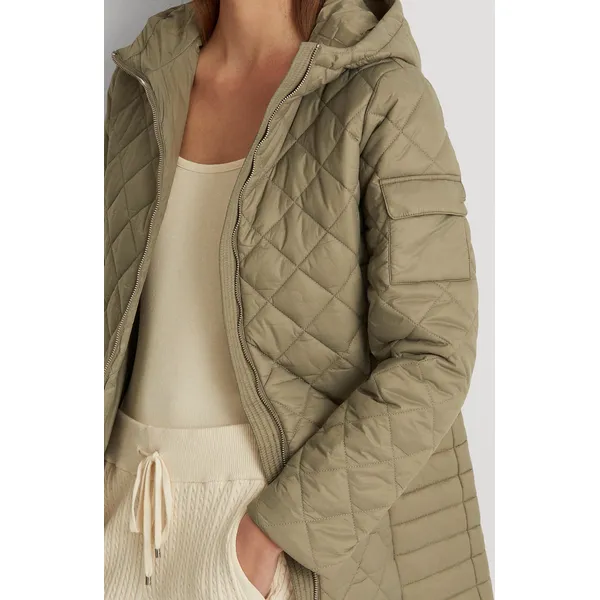 Quilted Down Fill Hooded Puffer: Stylish and Warm Outerwear