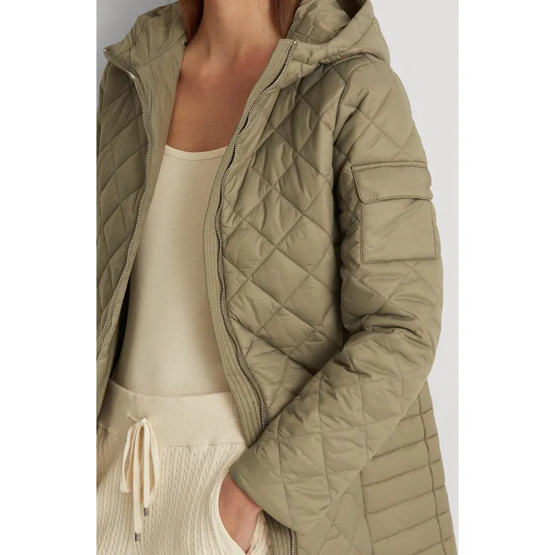 Quilted Down Fill Hooded Puffer: Stylish and Warm Outerwear