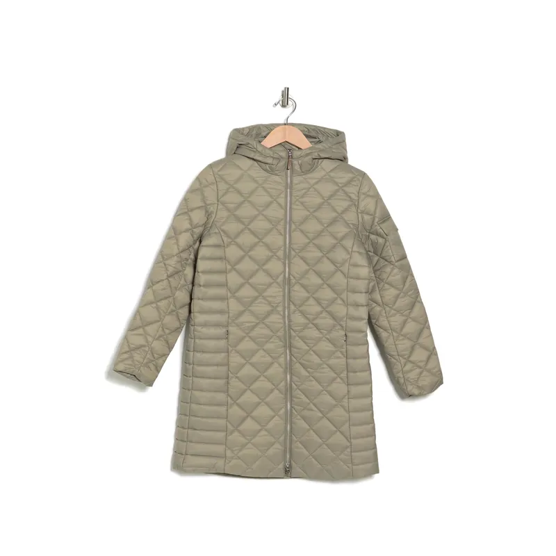 Quilted Down Fill Hooded Puffer: Stylish and Warm Outerwear