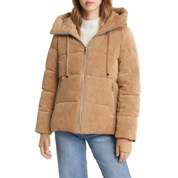 Women’s Mammoth Corduroy Down Puffer Jacket: Stylish and Warm in Cedarwood