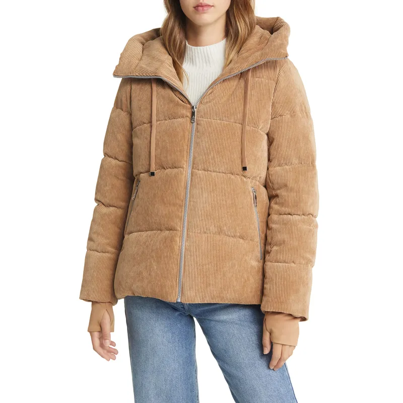Women’s Mammoth Corduroy Down Puffer Jacket: Stylish and Warm in Cedarwood