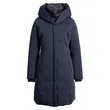 Women’s Navy Blue Mid-Length Down Jacket | White Duck Down Filling