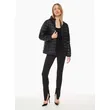 Women’s Black Hooded Cotton Coat | Short and Thin Down Padded Jacket