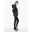 Women’s Black Hooded Cotton Coat | Short and Thin Down Padded Jacket