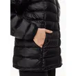Women’s Black Hooded Cotton Coat | Short and Thin Down Padded Jacket