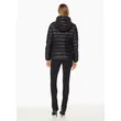 Women’s Black Hooded Cotton Coat | Short and Thin Down Padded Jacket