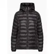 Women’s Black Hooded Cotton Coat | Short and Thin Down Padded Jacket