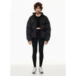 Black Lightweight Zipper Down-Filled Jacket | Stylish and Cozy Outerwear