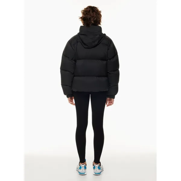 Black Lightweight Zipper Down-Filled Jacket | Stylish and Cozy Outerwear