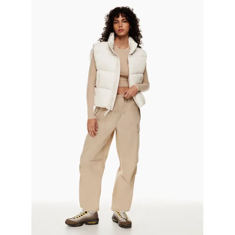 Women’s Winter Short Down Vest | Zipper Stand Collar Sleeveless Jacket