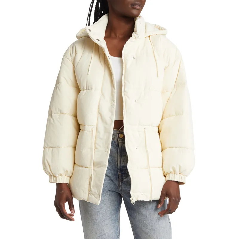 Cream Yellow Women’s Duck Down Coat | Warm and Stylish Outerwear