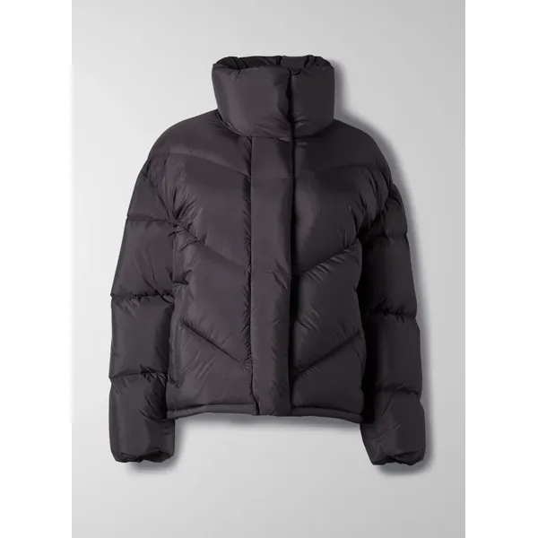 New Women’s Lightweight Long Sleeve Puff Jacket | Ladies Black Outerwear