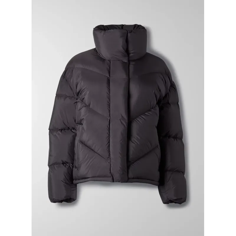 New Women’s Lightweight Long Sleeve Puff Jacket | Ladies Black Outerwear