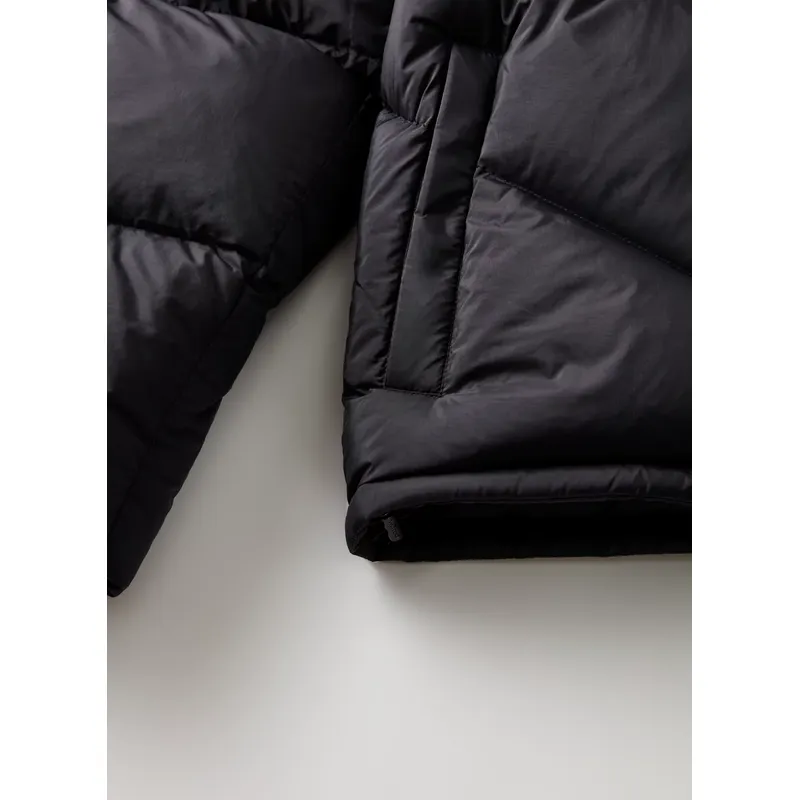 New Women’s Lightweight Long Sleeve Puff Jacket | Ladies Black Outerwear