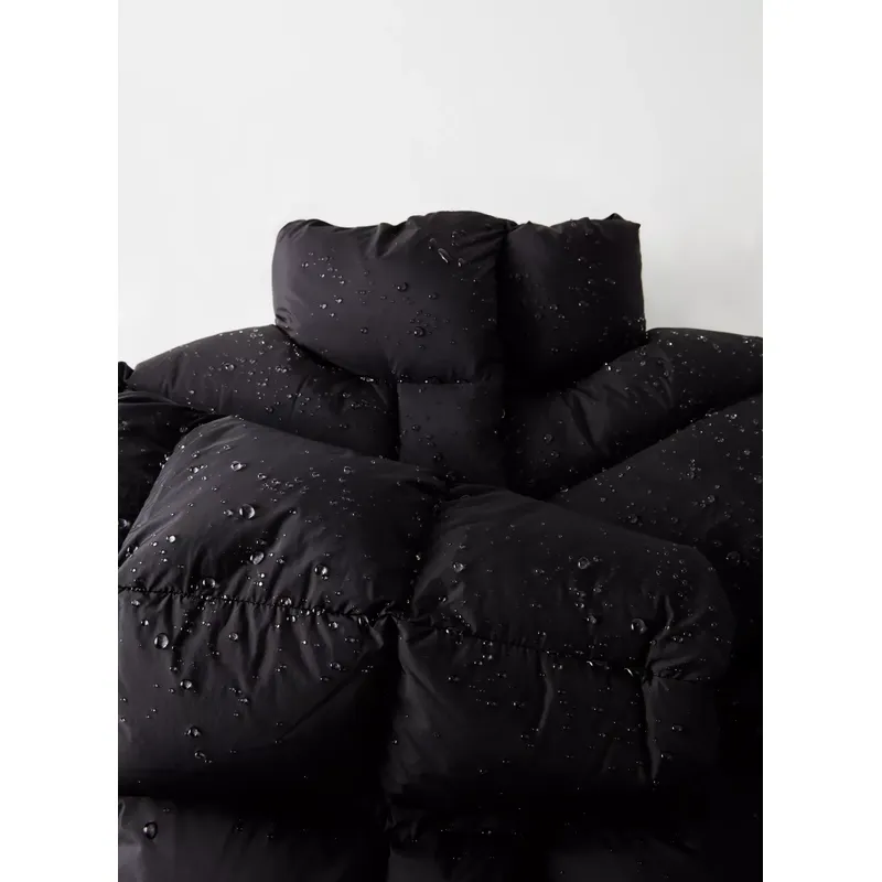 New Women’s Lightweight Long Sleeve Puff Jacket | Ladies Black Outerwear