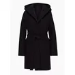 Black Women’s Long Belted Coat | Angora Blend, Snaps | Shop Now