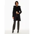 Black Women’s Long Belted Coat | Angora Blend, Snaps | Shop Now
