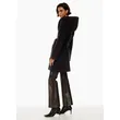 Black Women’s Long Belted Coat | Angora Blend, Snaps | Shop Now