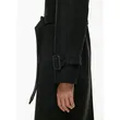 Black Drape Double Trench Coat | Chic and Sophisticated | Shop Now