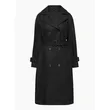 Black Drape Double Trench Coat | Chic and Sophisticated | Shop Now