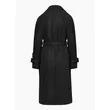 Black Drape Double Trench Coat | Chic and Sophisticated | Shop Now