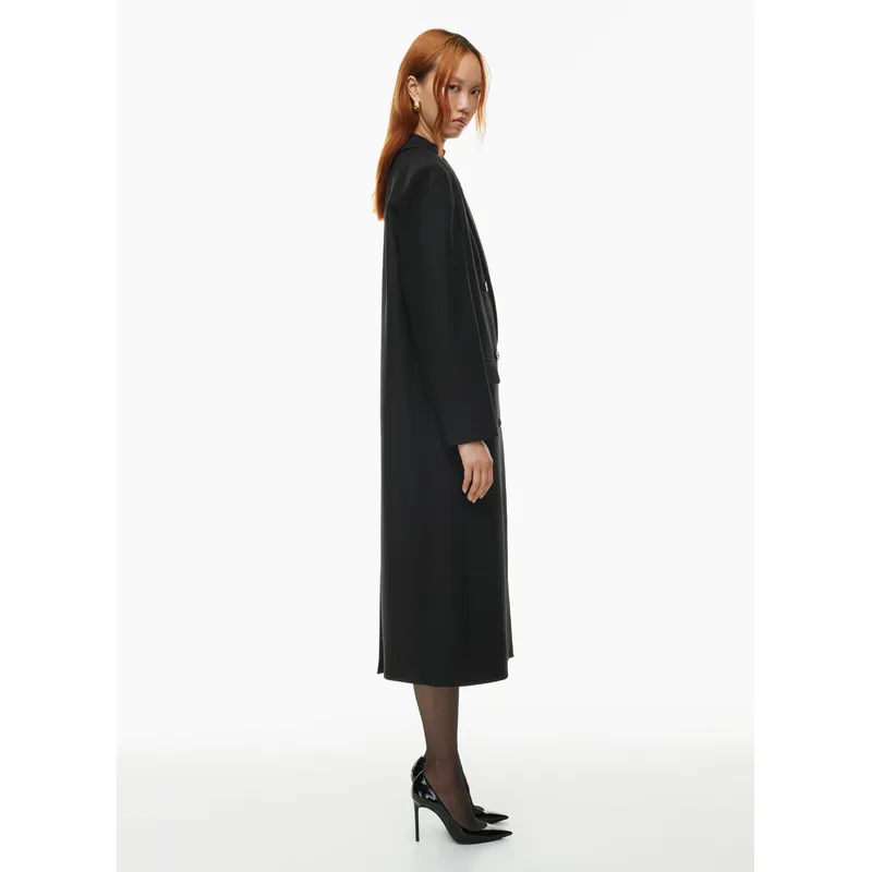 Black Double Breasted Cotton Blazer | Classic and Versatile | Shop Now