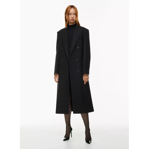 Black Double Breasted Cotton Blazer | Classic and Versatile | Shop Now