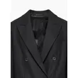 Black Double Breasted Cotton Blazer | Classic and Versatile | Shop Now