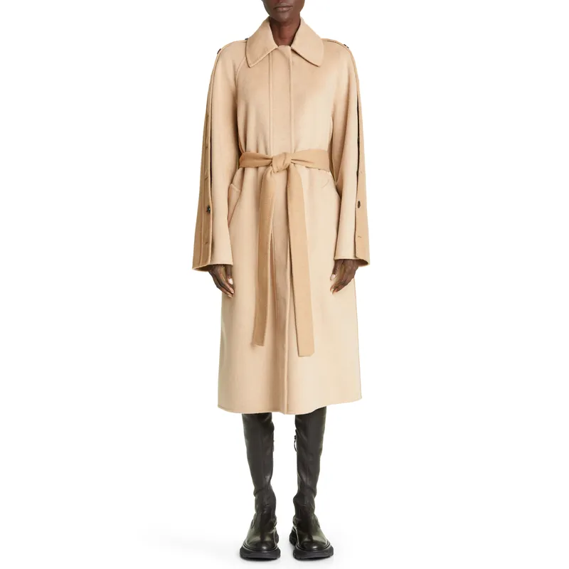 Beige Vegan Leather Trench Coat | Cruelty-Free Chic | Shop Now