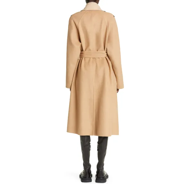 Beige Vegan Leather Trench Coat | Cruelty-Free Chic | Shop Now