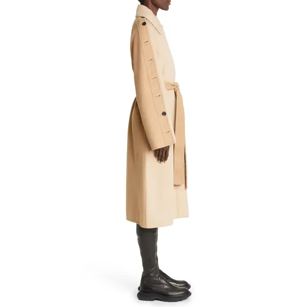 Beige Vegan Leather Trench Coat | Cruelty-Free Chic | Shop Now