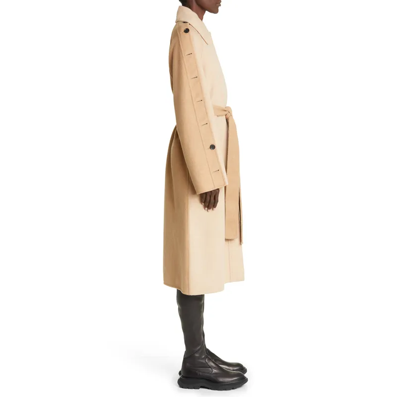 Beige Vegan Leather Trench Coat | Cruelty-Free Chic | Shop Now