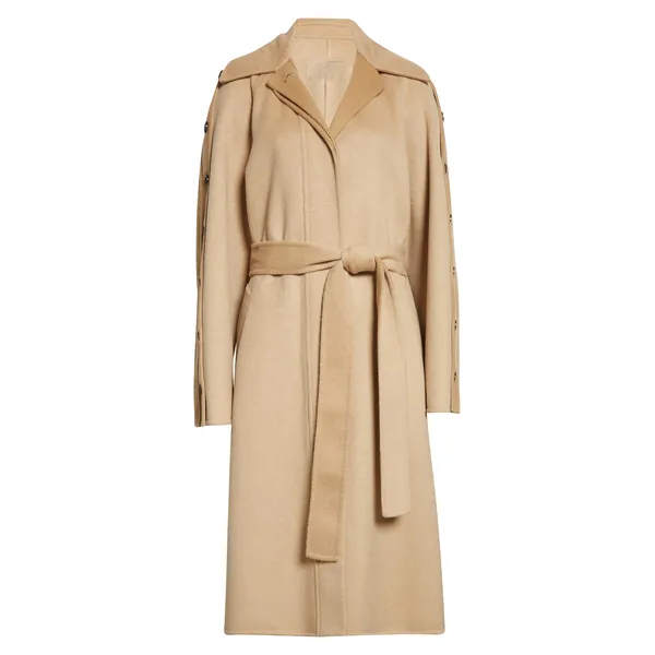 Beige Vegan Leather Trench Coat | Cruelty-Free Chic | Shop Now