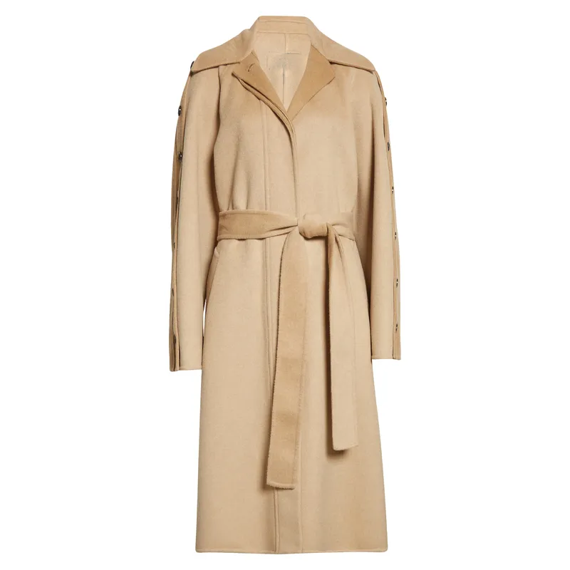 Beige Vegan Leather Trench Coat | Cruelty-Free Chic | Shop Now