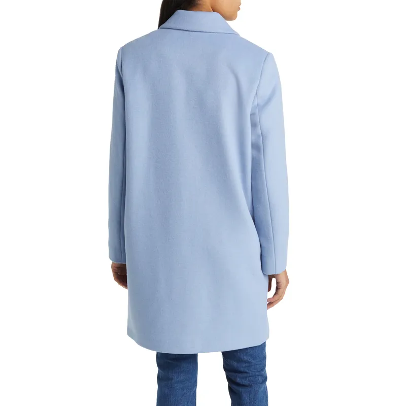 Blue Wool and Silk Coat | Elegant and Luxurious | Shop Now