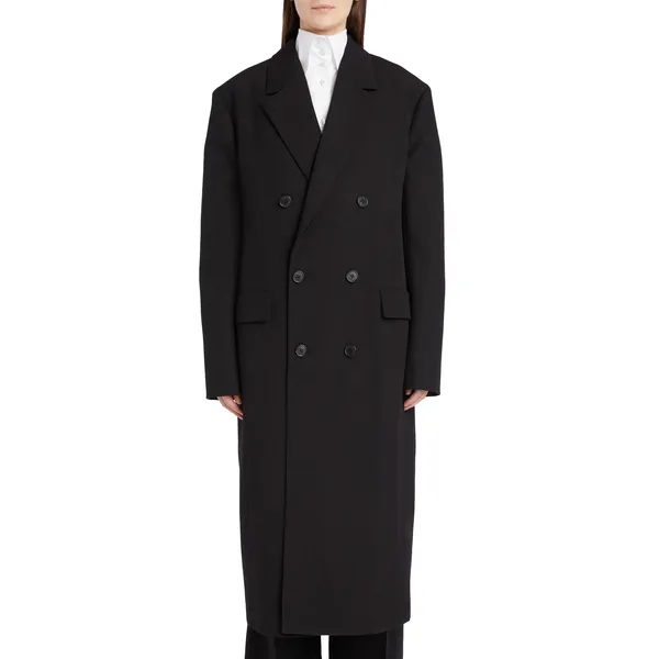 Black Wool Double Breasted Coat | Chic and Timeless | Shop Now