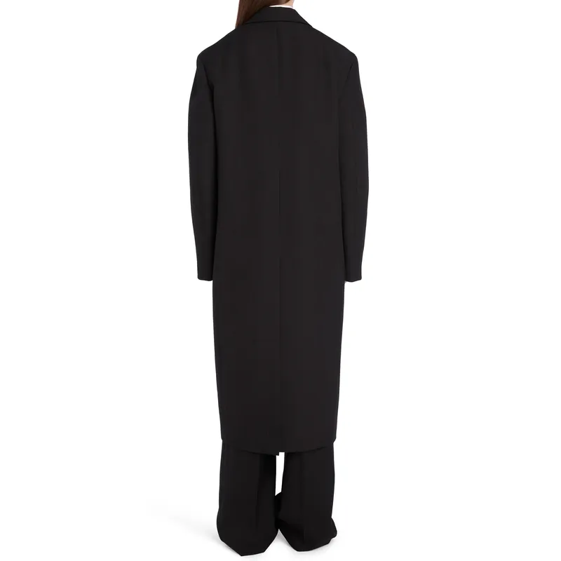 Black Wool Double Breasted Coat | Chic and Timeless | Shop Now