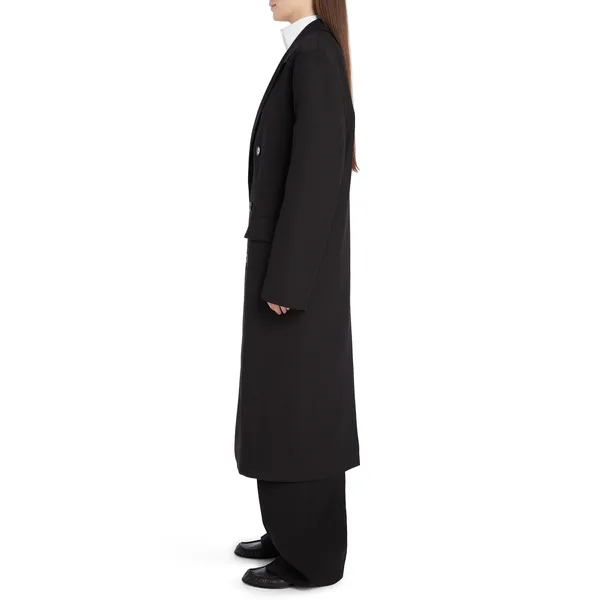 Black Wool Double Breasted Coat | Chic and Timeless | Shop Now