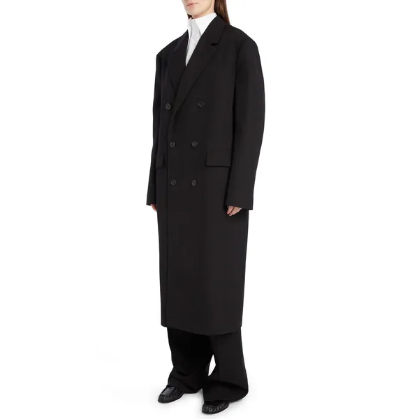 Black Wool Double Breasted Coat | Chic and Timeless | Shop Now