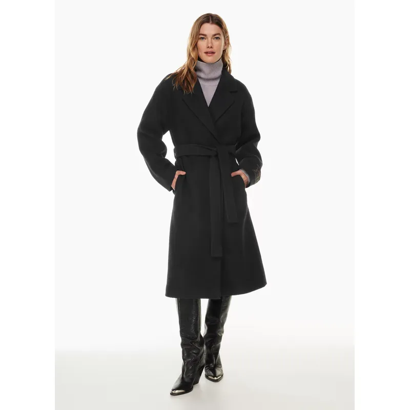 Black Women’s Tunic Coat | Chic and Versatile Outerwear | Shop Now