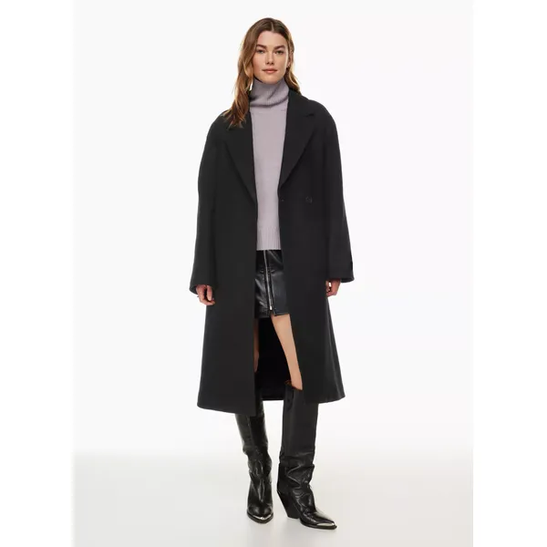 Black Women’s Tunic Coat | Chic and Versatile Outerwear | Shop Now