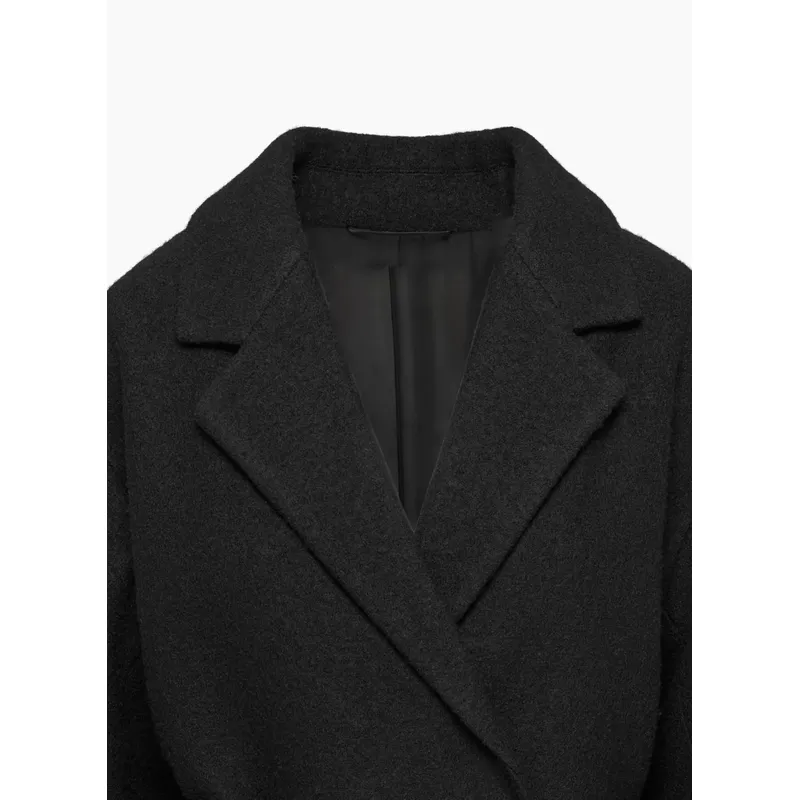 Black Women’s Tunic Coat | Chic and Versatile Outerwear | Shop Now