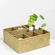 Handmade Seagrass Storage Box Container 7 Cells