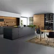 Matte Grey Custom Kitchen Cabinet Melamine Board Kitchen Furniture