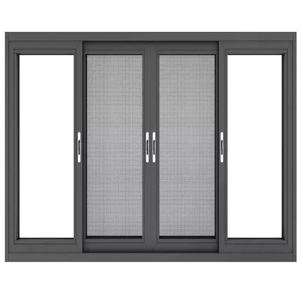 Gray color aluminum windows sliding window with screen design